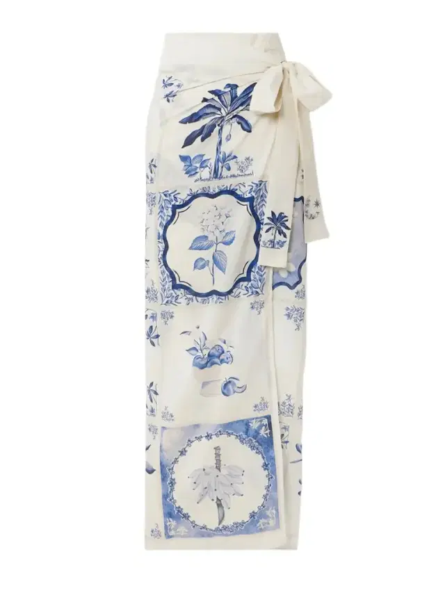Lavanda Wild Floral-print Cotton And Silk-voile Pareo