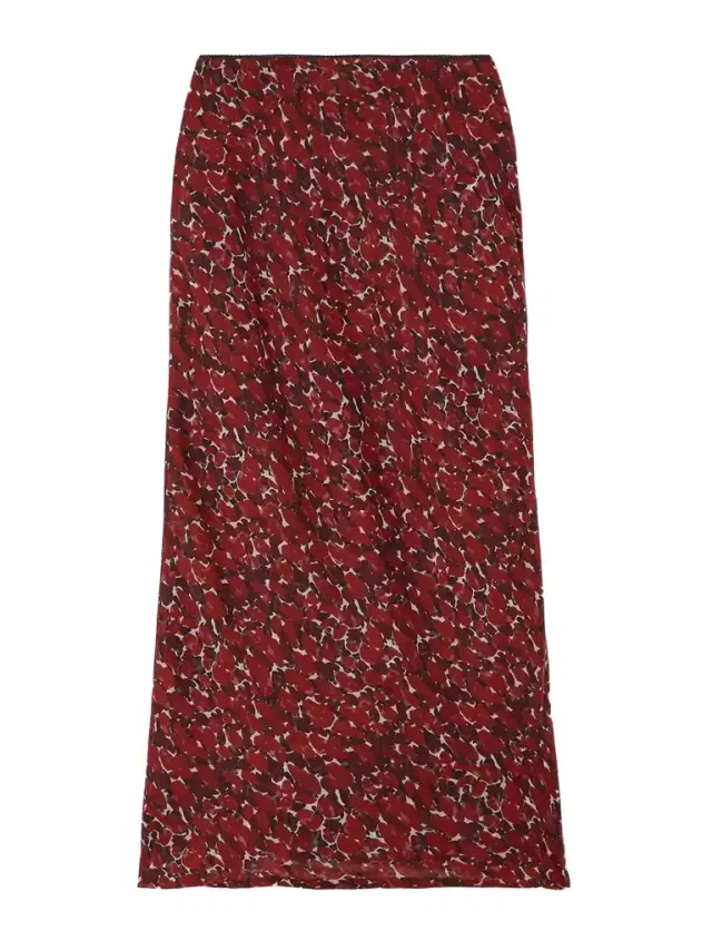 Printed Silk-mousseline Midi Skirt