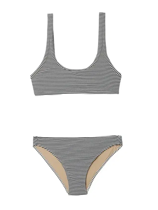 Ottantuno Striped Ribbed Bikini