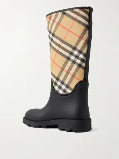 Burberry Rubber Marsh Checked Nylon And Rubber Rain Boots | Thumbnail 3 Burberry Rubber Marsh Checked Nylon And Rubber Rain Boots | Thumbnail 3