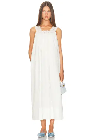 Helsa Midi Dress With Lace | Thumbnail 3