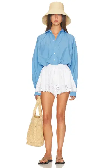Helsa The Summer Short With Vintage Swiss Embroidery | Thumbnail 8