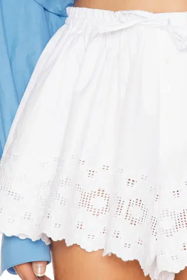 Helsa The Summer Short With Vintage Swiss Embroidery | Thumbnail 9