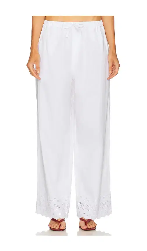 Helsa The Summer Pant With Vintage Swiss Embroidery