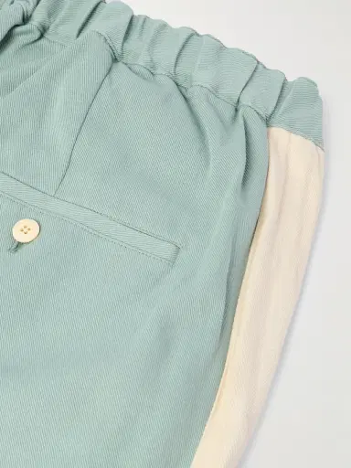 Visvim Bertone Tapered Grosgrain-Striped Cotton-Twill Trousers - Men | Thumbnail 2