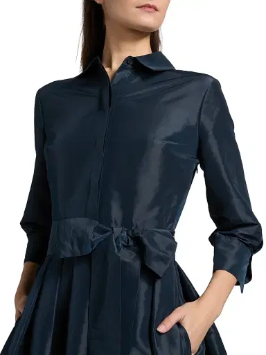 Simkhai Women's Julip Tie-Waist Shirtdress-Style Gown | Thumbnail 6 Simkhai Women's Julip Tie-Waist Shirtdress-Style Gown | Thumbnail 6