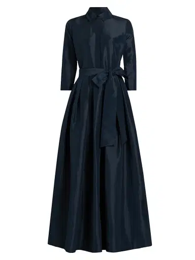 Simkhai Women's Julip Tie-Waist Shirtdress-Style Gown | Thumbnail 1 Simkhai Women's Julip Tie-Waist Shirtdress-Style Gown | Thumbnail 1