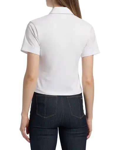 Cinq à Sept Women's Tiana Cotton-Blend Top - White - Size XL | Thumbnail 5