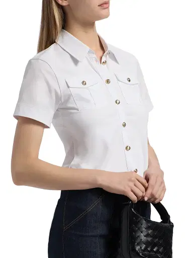 Cinq à Sept Women's Tiana Cotton-Blend Top - White - Size XL | Thumbnail 6