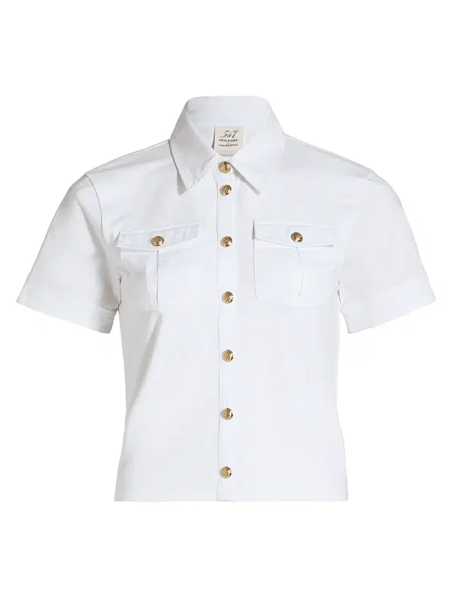 Cinq à Sept Women's Tiana Cotton-Blend Top - White