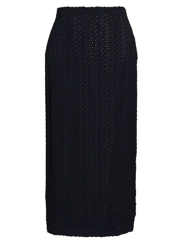 Vince Women's Knit Eyelet Cotton Midi-Skirt - Coastal