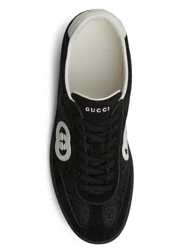 Gucci Men's GG Suede & Canvas Low-Top Sneakers - Black - Size 14 | Thumbnail 4 Gucci Men's GG Suede & Canvas Low-Top Sneakers - Black - Size 14 | Thumbnail 4