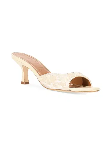 Staud Women's Brigitte 55MM Sequin Sandals - Cream - Size 10 | Thumbnail 2 Staud Women's Brigitte 55MM Sequin Sandals - Cream - Size 10 | Thumbnail 2