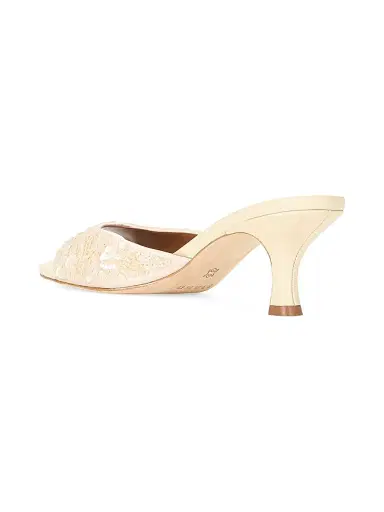 Staud Women's Brigitte 55MM Sequin Sandals - Cream - Size 10 | Thumbnail 3 Staud Women's Brigitte 55MM Sequin Sandals - Cream - Size 10 | Thumbnail 3