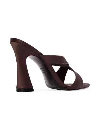 Black Suede Studio Women's Zoey 100MM Satin Sandals | Thumbnail 3 Black Suede Studio Women's Zoey 100MM Satin Sandals | Thumbnail 3