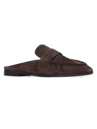 Black Suede Studio Women's Gabby Mule Loafers - Hot Fudge Suede - Size 6 | Thumbnail 2 Black Suede Studio Women's Gabby Mule Loafers - Hot Fudge Suede - Size 6 | Thumbnail 2
