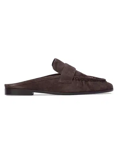 Black Suede Studio Women's Gabby Mule Loafers - Hot Fudge Suede - Size 6 | Thumbnail 1 Black Suede Studio Women's Gabby Mule Loafers - Hot Fudge Suede - Size 6 | Thumbnail 1