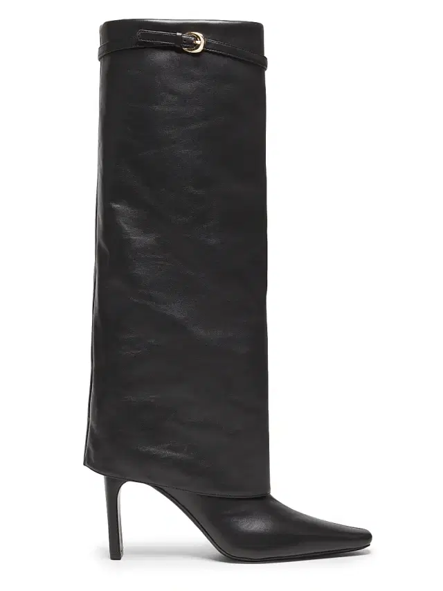 Staud Women's Wally Foldover Leather 90MM Boots - Black