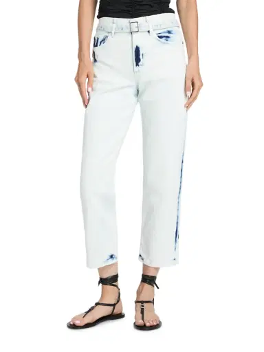 Proenza Schouler Women's Ellswort Bleached Crop Jeans | Thumbnail 3
