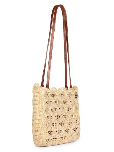Rabanne Women's Preco Embellished Raffia Shoulder Bag | Thumbnail 4 Rabanne Women's Preco Embellished Raffia Shoulder Bag | Thumbnail 4