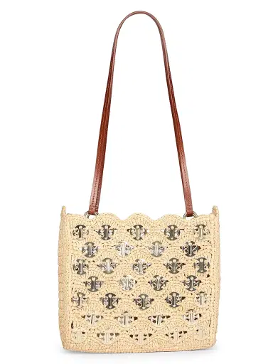 Rabanne Women's Preco Embellished Raffia Shoulder Bag | Thumbnail 1 Rabanne Women's Preco Embellished Raffia Shoulder Bag | Thumbnail 1