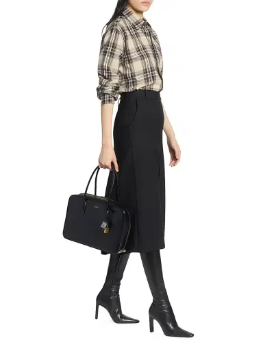 Saint Laurent Women's Sac De Jour Bauletto Top Handle Bag - Black | Thumbnail 2