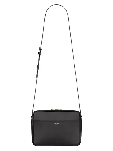 Saint Laurent Men's Camera Case in Smooth Leather - Black | Thumbnail 1