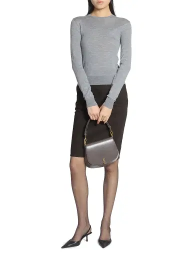 Saint Laurent Women's Voltaire Top Handle in Box - Urban Grey | Thumbnail 2