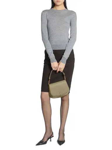 Saint Laurent Women's Voltaire Top Handle in Box - Urban Grey | Thumbnail 16