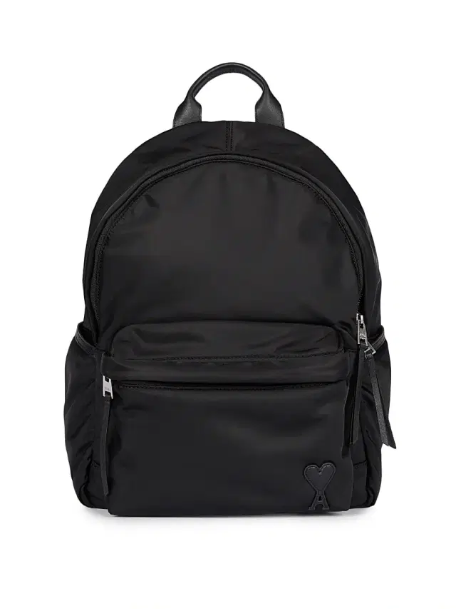 Men's Nylon Canvas Backpack - Black
