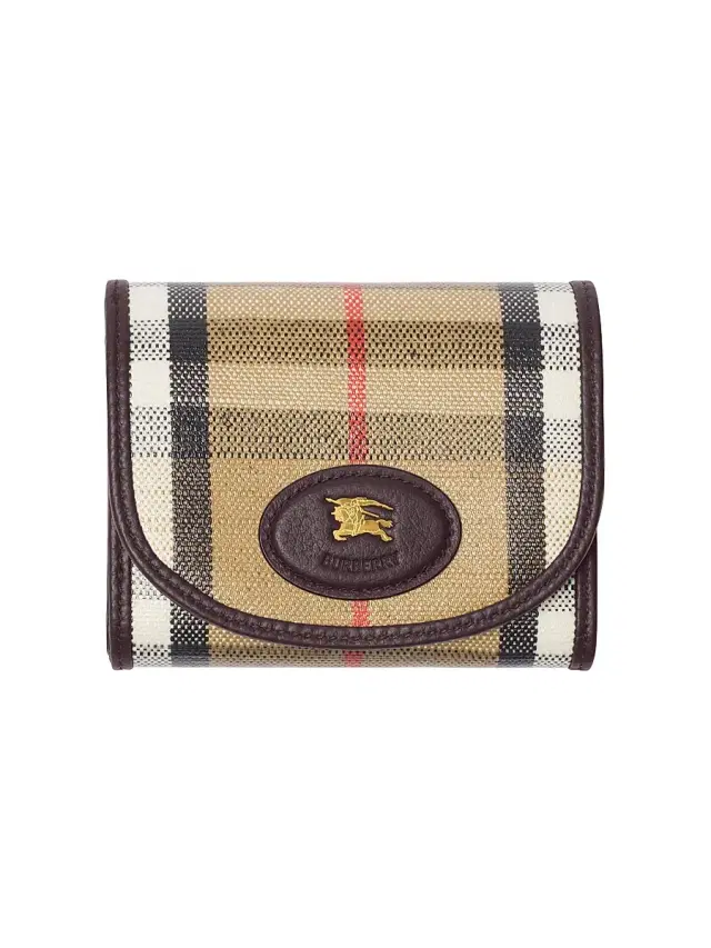 Burberry Women's Highlands Check Foldover Compact Wallet - Sand