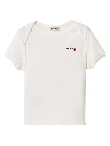 Miu Miu Women's Petit Bateau x Stretch Jersey Slim T-Shirt | Thumbnail 1 Miu Miu Women's Petit Bateau x Stretch Jersey Slim T-Shirt | Thumbnail 1