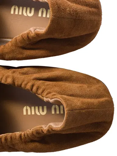 Miu Miu Women's Ruches Suede Loafers - Brown - Size 9.5 | Thumbnail 2 Miu Miu Women's Ruches Suede Loafers - Brown - Size 9.5 | Thumbnail 2