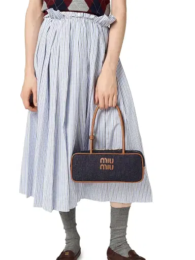 Miu Miu Women's Beau Denim Top Handle Bag - Blue | Thumbnail 3