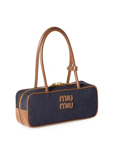 Miu Miu Women's Beau Denim Top Handle Bag - Blue | Thumbnail 4