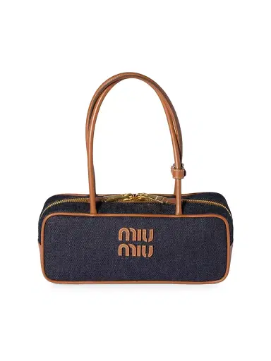 Miu Miu Women's Beau Denim Top Handle Bag - Blue | Thumbnail 1