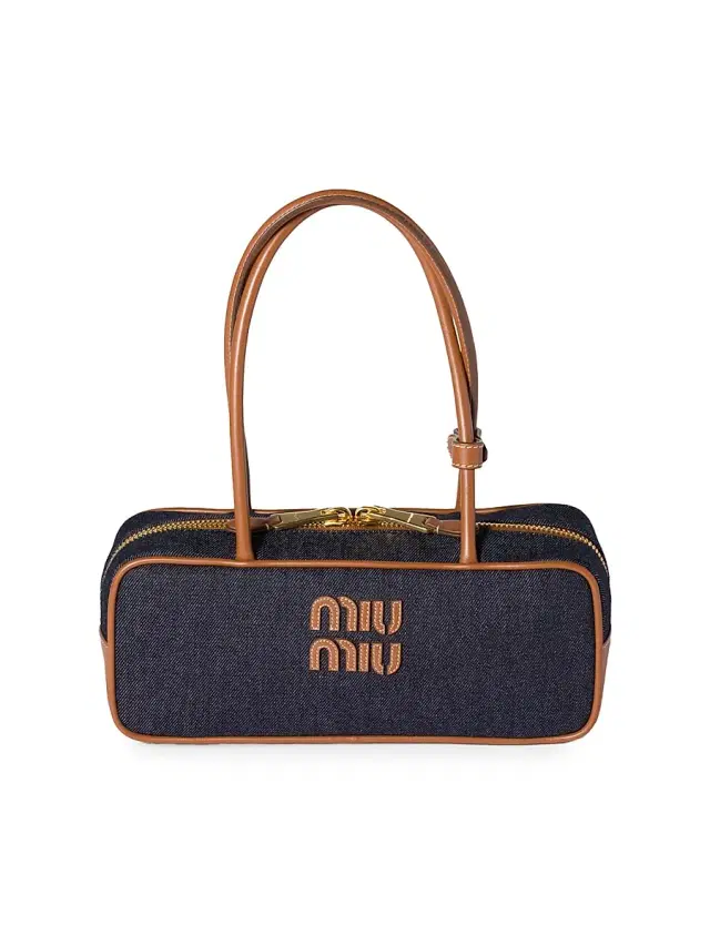 Miu Miu Women's Beau Denim Top Handle Bag - Blue