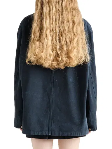 Prada Women's Canvas Blouson Jacket - Blue - Size 4 | Thumbnail 3