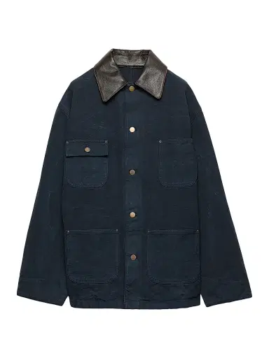 Prada Women's Canvas Blouson Jacket - Blue - Size 4 | Thumbnail 1