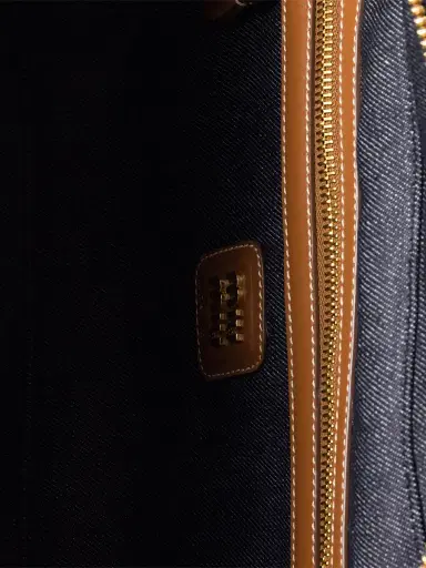 Miu Miu Women's Beau Denim Top Handle Bag - Blue | Thumbnail 8 Miu Miu Women's Beau Denim Top Handle Bag - Blue | Thumbnail 8