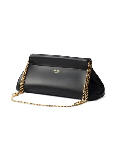 Prada Women's Enchaîné  Leather Shoulder Bag - Black | Thumbnail 2