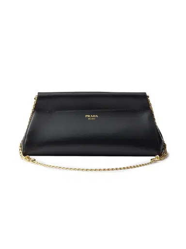 Prada Women's Enchaîné  Leather Shoulder Bag - Black | Thumbnail 1