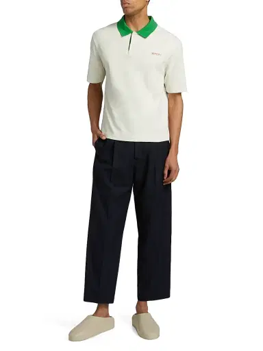 Marni Men's Pleated Tropical Wool Pants - Blue Black - Size 40 | Thumbnail 2 Marni Men's Pleated Tropical Wool Pants - Blue Black - Size 40 | Thumbnail 2