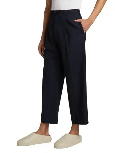 Marni Men's Pleated Tropical Wool Pants - Blue Black - Size 40 | Thumbnail 4 Marni Men's Pleated Tropical Wool Pants - Blue Black - Size 40 | Thumbnail 4