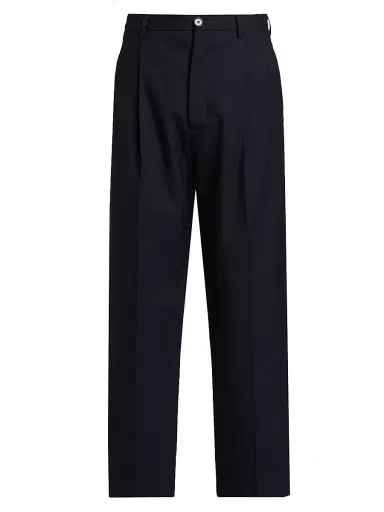 Marni Men's Pleated Tropical Wool Pants - Blue Black - Size 40 | Thumbnail 1 Marni Men's Pleated Tropical Wool Pants - Blue Black - Size 40 | Thumbnail 1