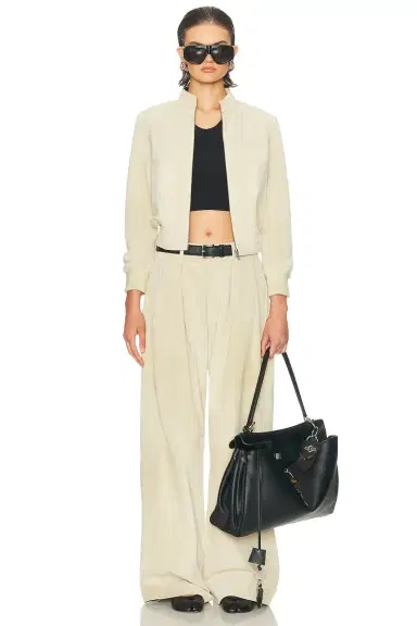 R13 Pleated Wide Leg Leather Pant | Thumbnail 5 R13 Pleated Wide Leg Leather Pant | Thumbnail 5