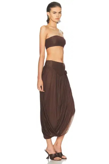 Maygel Coronel Noriega Bandeau Top And Skirt Set | Thumbnail 2