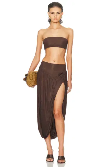 Maygel Coronel Noriega Bandeau Top And Skirt Set | Thumbnail 1