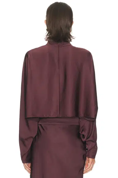 Lapointe Lightweight Satin Caftan Top | Thumbnail 3