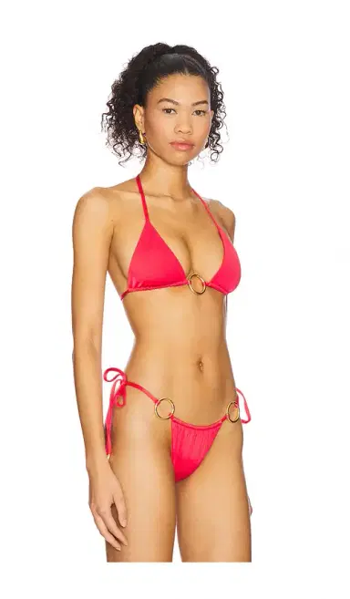 CIN CIN Isle Hoop Halter Bikini Top | Thumbnail 2